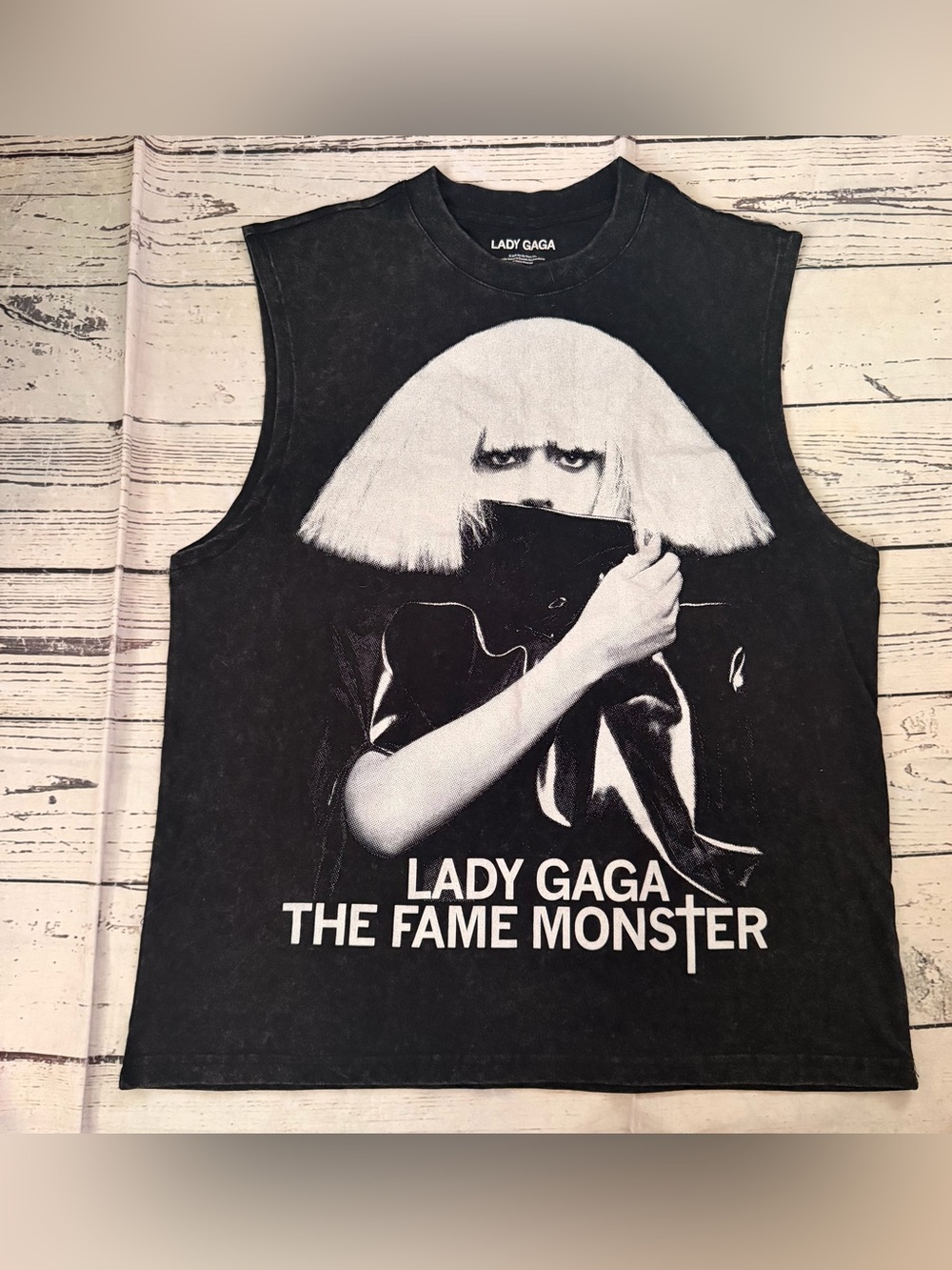 Lady gaga - The Fame Monster Black Graphic Muscle Tee